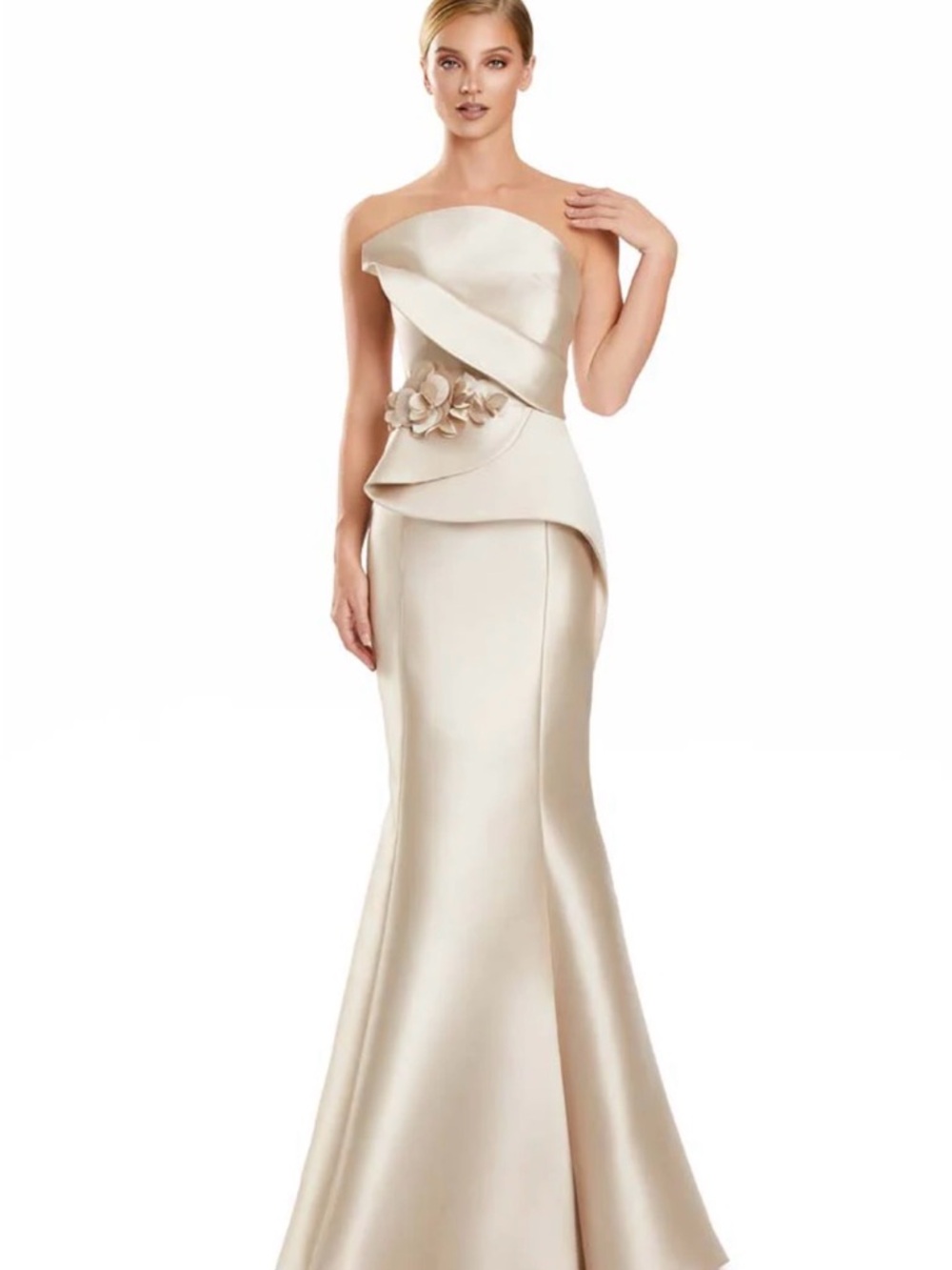 Mother of the Bride Strapless Cream Gown